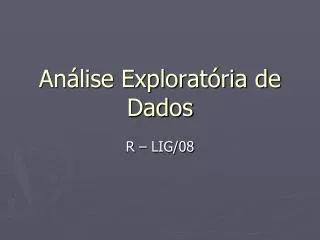 an lise explorat ria de dados
