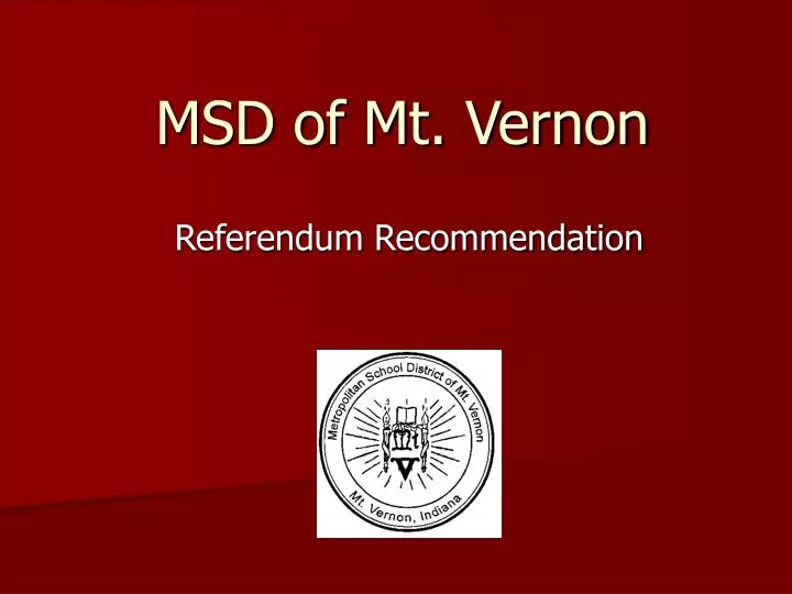 msd of mt vernon