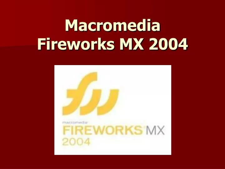 macromedia fireworks mx 2004