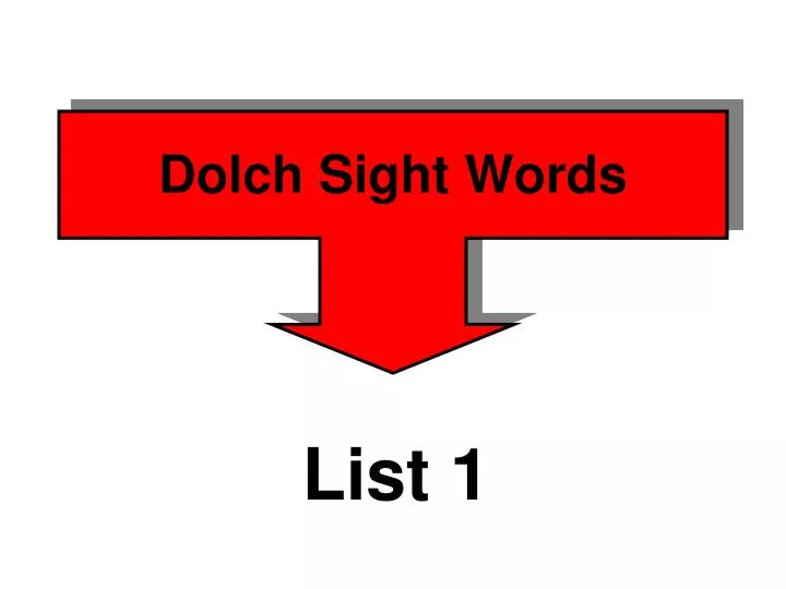 dolch sight words