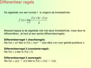 differentieer regels