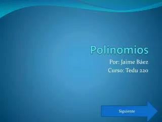 polinomios