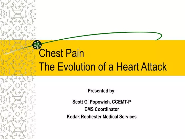 chest pain the evolution of a heart attack