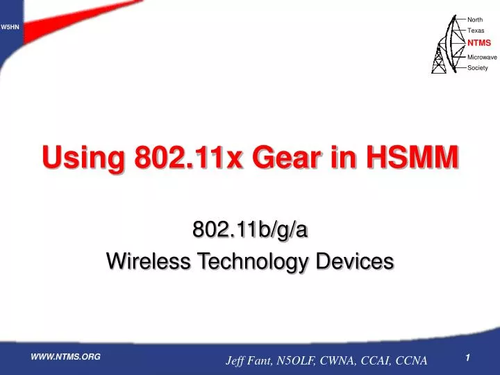 using 802 11x gear in hsmm