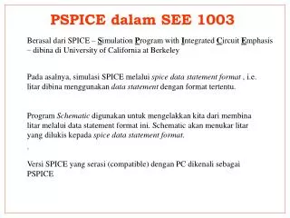 pspice dalam see 1003