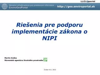rie enia pre podporu implement cie z kona o nipi