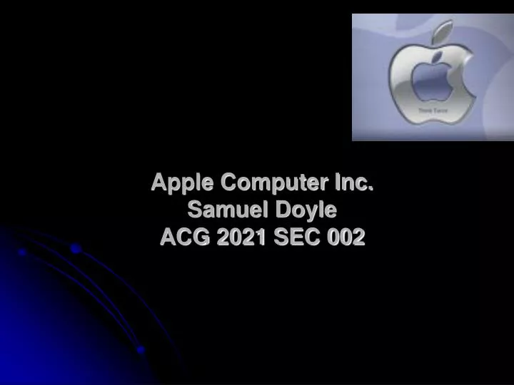 apple computer inc samuel doyle acg 2021 sec 002