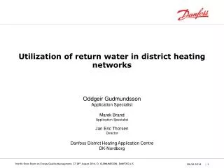 Utilization of return water in district heating networks