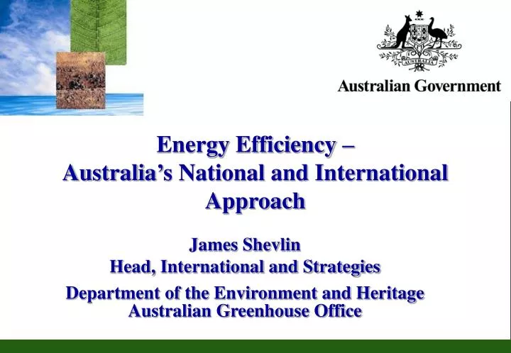 energy efficiency australia s national and international approach