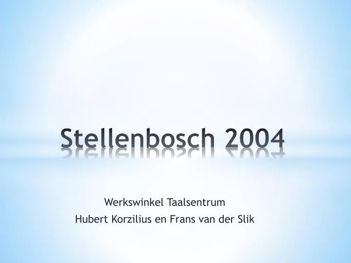 stellenbosch 2004