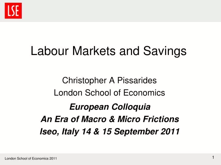 labour markets and savings