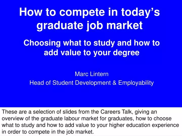how to compete in today s graduate job market