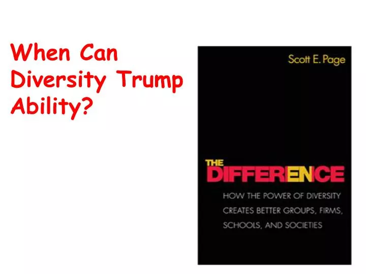 when can diversity trump ability