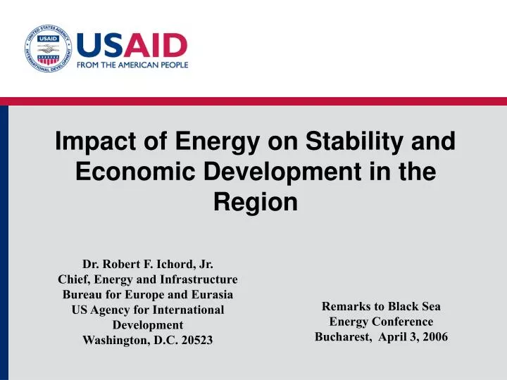 impact of energy on stability and economic development in the region