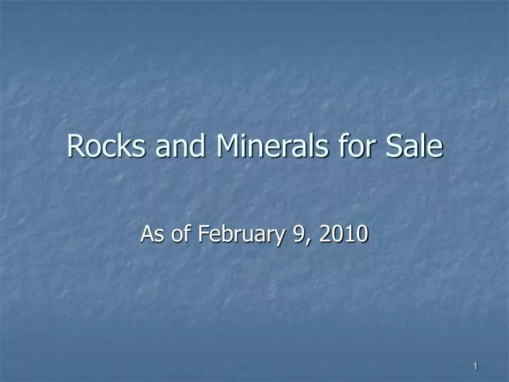 rocks and minerals for sale