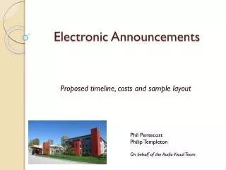 Electronic Announcements