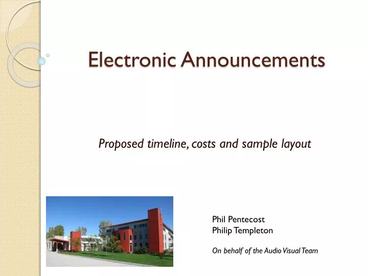 electronic announcements