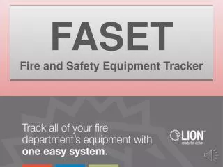 FASET Fire and Safety Equipment Tracker