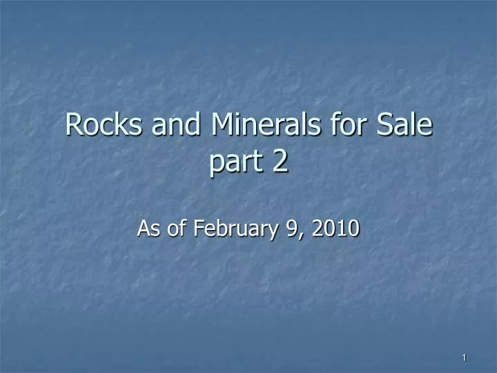 rocks and minerals for sale part 2