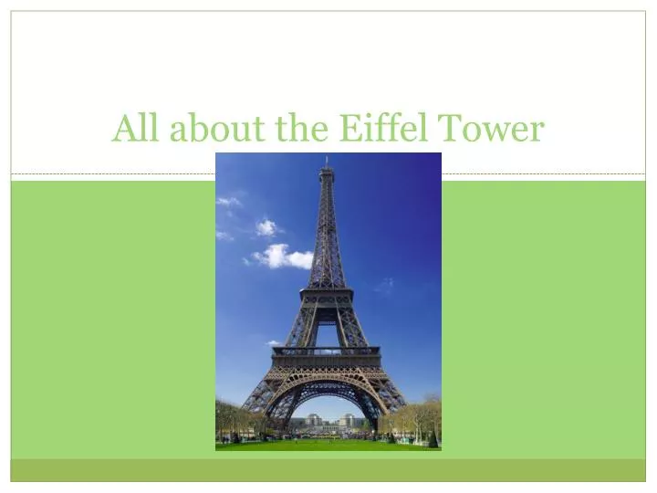all about the eiffel tower