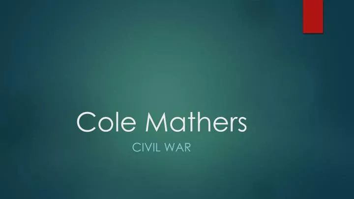 cole mathers