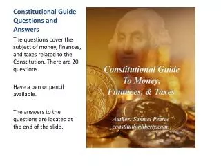 Constitutional Guide Questions and Answers
