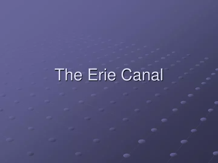 the erie canal