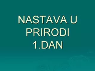 nastava u prirodi 1 dan