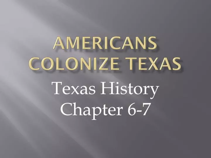 americans colonize texas