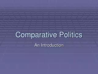 Comparative Politics