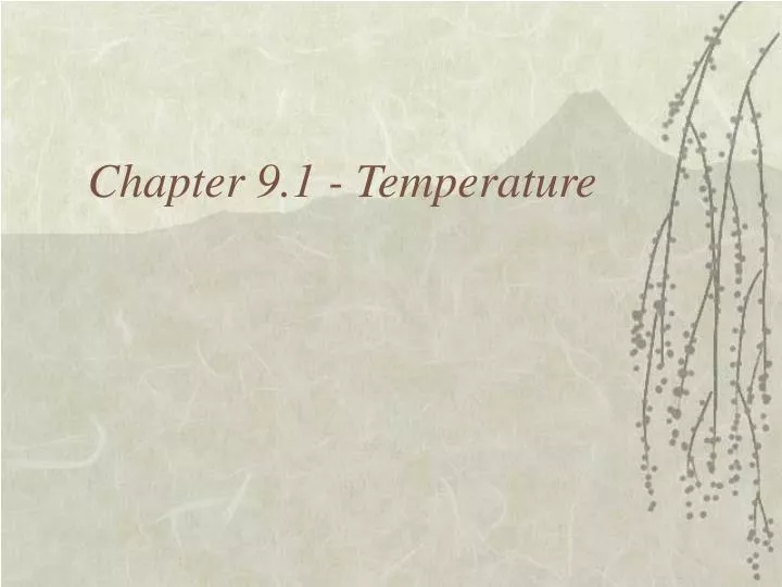 chapter 9 1 temperature