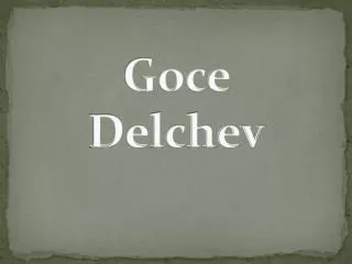 Goce Delchev