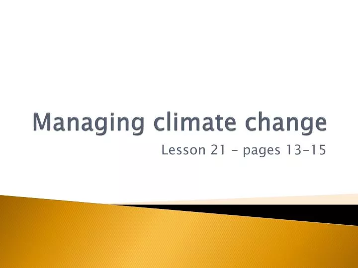 managing climate change