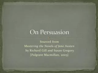 On Persuasion