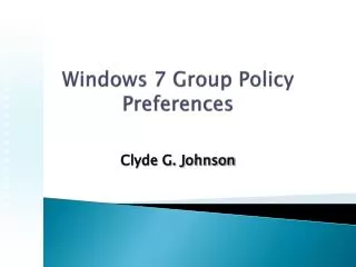 Windows 7 Group Policy Preferences