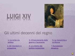 gli ultimi decenni del regno