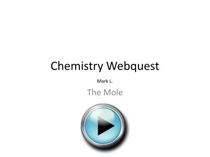 chemistry webquest