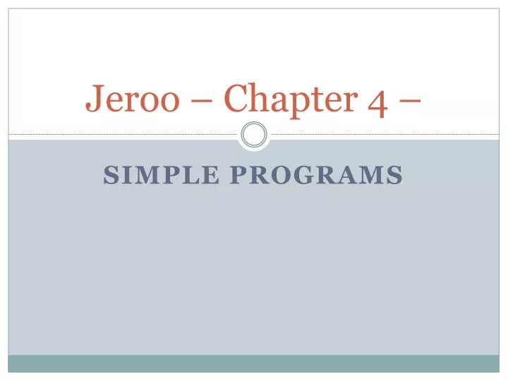 jeroo chapter 4