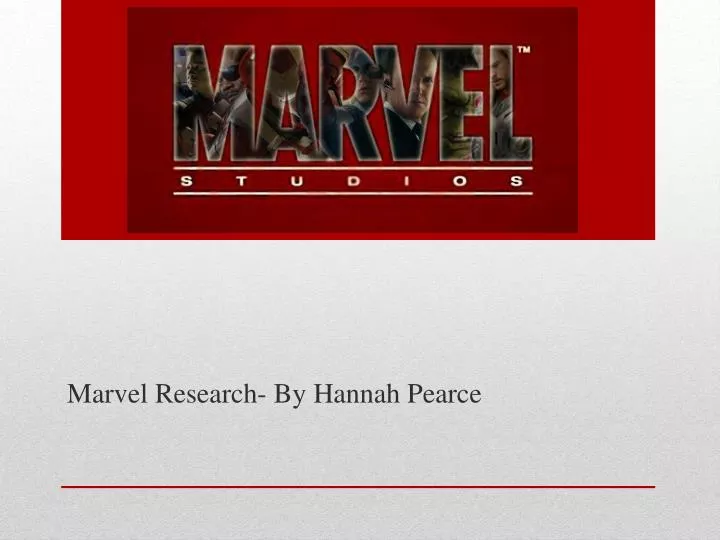 marvel research by hannah pearce