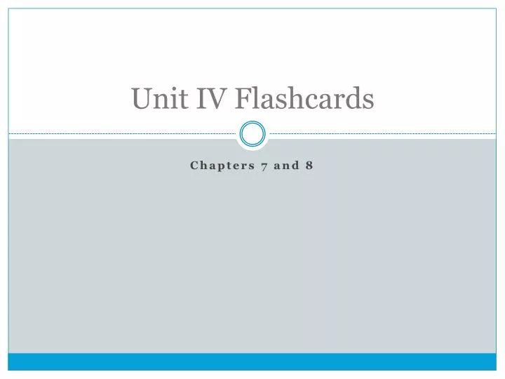 unit iv flashcards