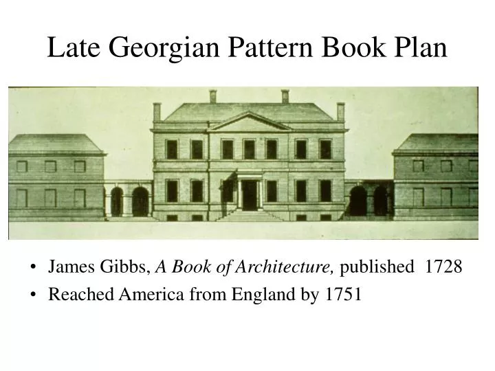 late georgian pattern book plan