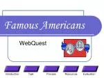 Discovering Famous Americans WebQuest - slide 1