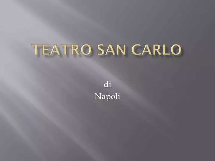 teatro san carlo