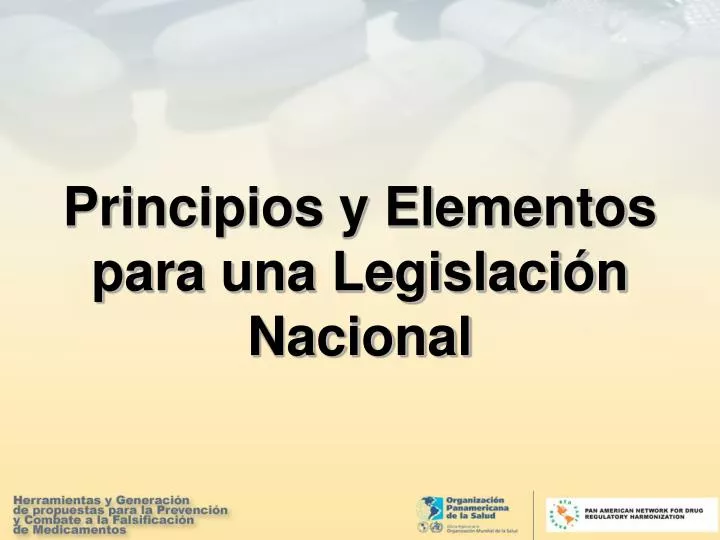 principios y elementos para una legislaci n nacional