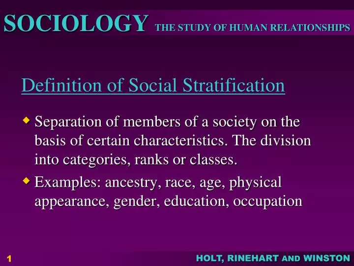 definition of social stratification