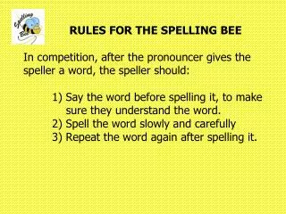 Spelling Bee Rules