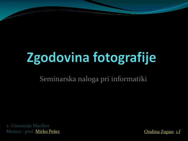 zgodovina fotografije