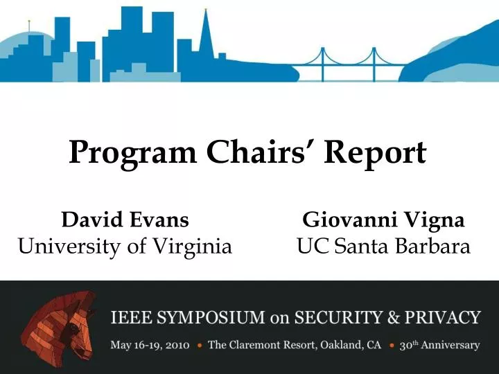 program chairs report