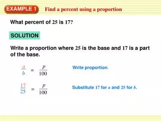 Substitute 17 for a and 25 for b .