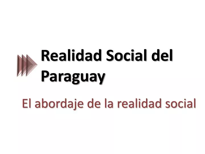 realidad social del paraguay
